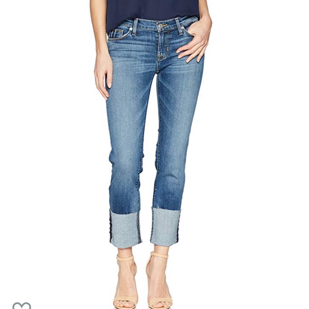 Hudson  Tally deep cuff crop skinny 5 pocket jean